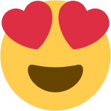 smiling face with heart shaped eyes