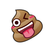 stuck out tongue winking eye poop